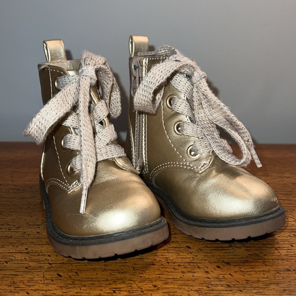 Cat and Jack gold boots
